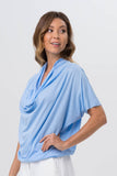 Kikal Cowl Neck Shirt/Dress Blue