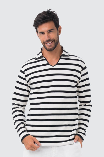 Men's Sweater Cotton Shirt Off White