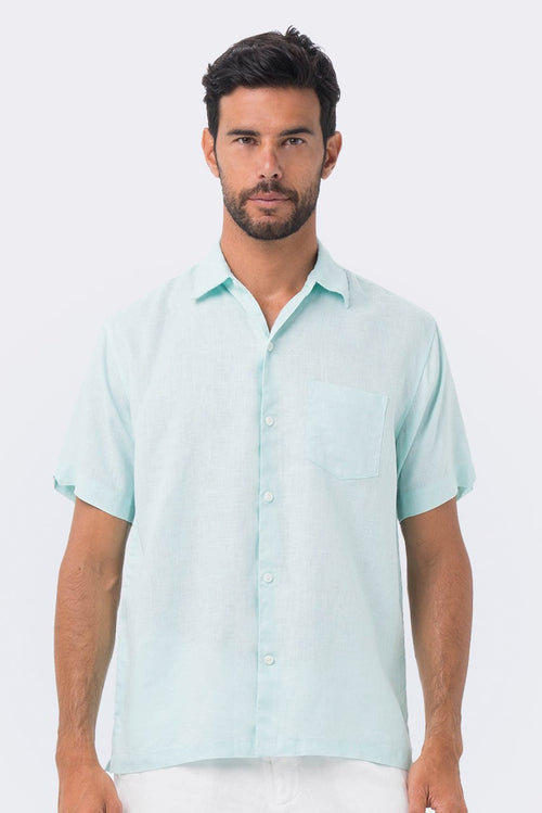 Maui Linen Shirt S/S Green