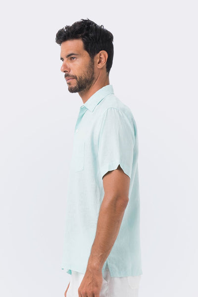 Maui Linen Shirt S/S Green