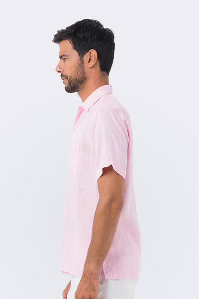 Maui Linen Shirt S/S Pink