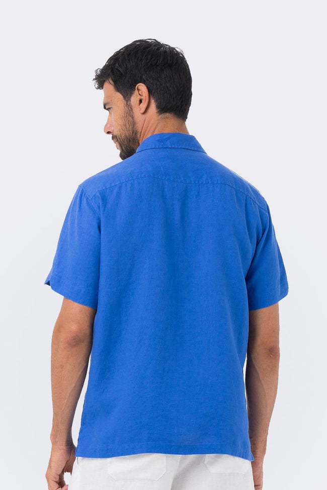 Maui Linen Shirt S/S Blue