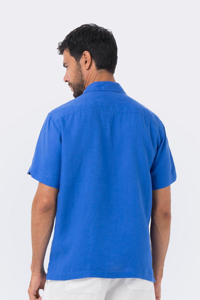 Maui Linen Shirt S/S Blue