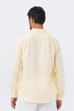 Men Linen Shirt L/S Yellow