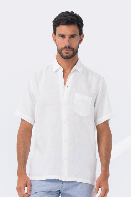 Maui Linen Shirt S/S White