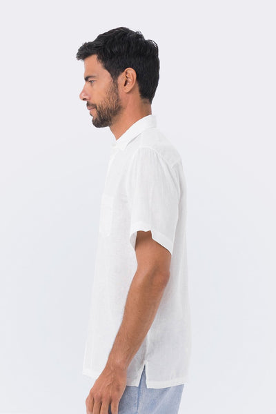 Maui Linen Shirt S/S White