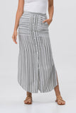 Stripe Maxi Skirt Grey