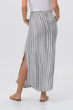Stripe Maxi Skirt Grey