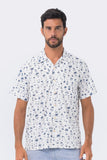 Bali Tropical Shirt S/S Navy Coconut - By The Sea Bali