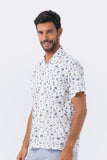 Bali Tropical Shirt S/S Navy Coconut - By The Sea Bali