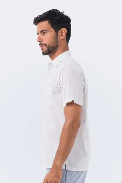 Liberty Shirt S/S White Polka Dot