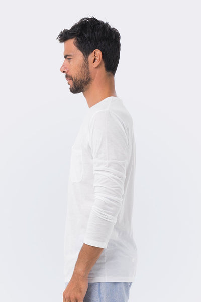 Basic light jersey L/S T-shirt White - By The Sea Bali