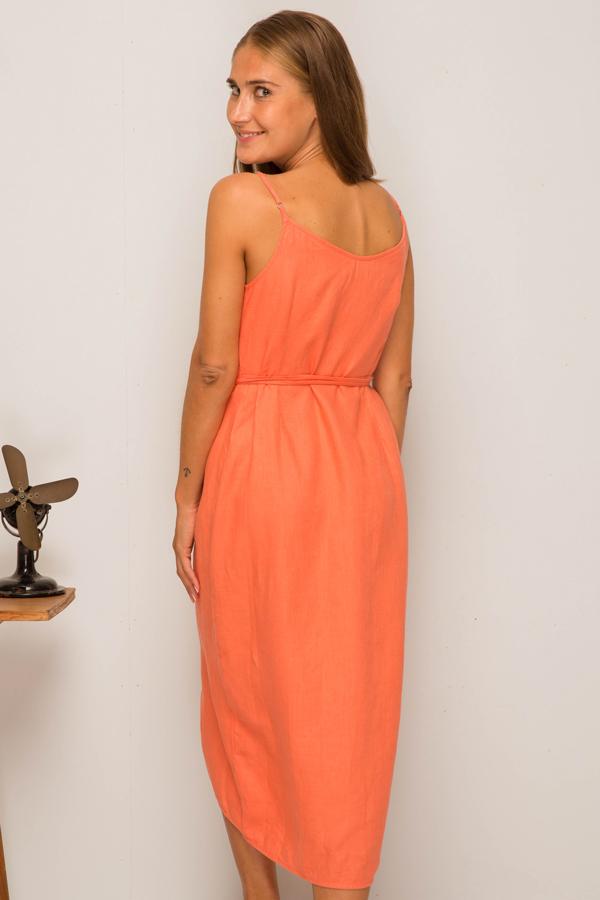 Kyoto Linen Dress Orange