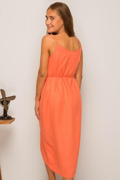 Kyoto Linen Dress Orange