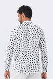 Classic Shirt Long Sleeve Navy Polka Dot