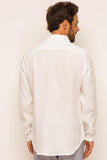 Syros Linen Slim Fit L/S Shirt White