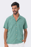 Bali Tropical Shirt S/S Green Polka Dot - By The Sea Bali