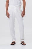 Mens Linen Trousers White