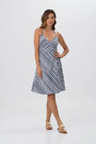 Ladies Wrap Dress Navy