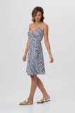 Ladies Wrap Dress Navy