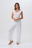 Sayulita Linen Jumpsuit White