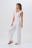 Sayulita Linen Jumpsuit White