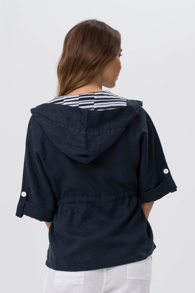 Linen Maresias Jacket Navy