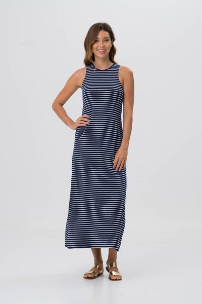 Rexha dress Navy Striped