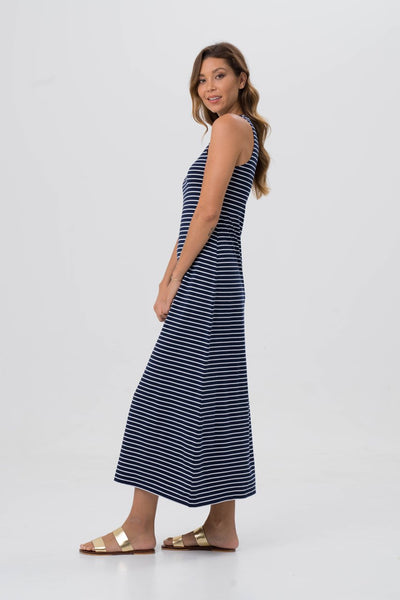 Rexha dress Navy Striped