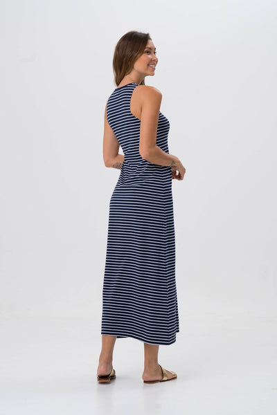 Rexha dress Navy Striped