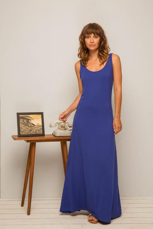 Roxas Low back maxi dress Blue
