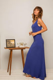 Roxas Low back maxi dress Blue