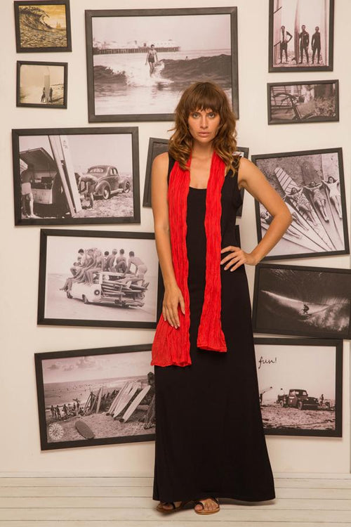 Roxas Low back maxi dress Black