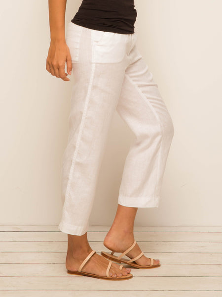 Chiara Linen Pants White