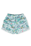 Kids Swimtrunk Green Sailboat