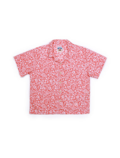 Kid's Bali Tropical Shirt S/S Orange