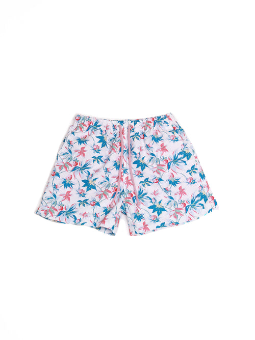 Kids Swimtrunk White Floral
