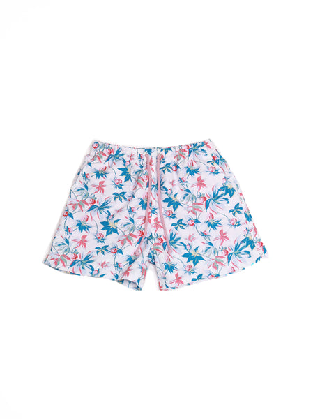 Kids Swimtrunk White Floral