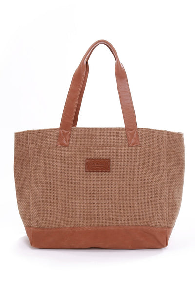 Sisal Bag w leather