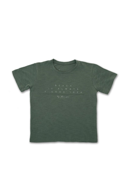 Kids printed T-shirt Green Beach