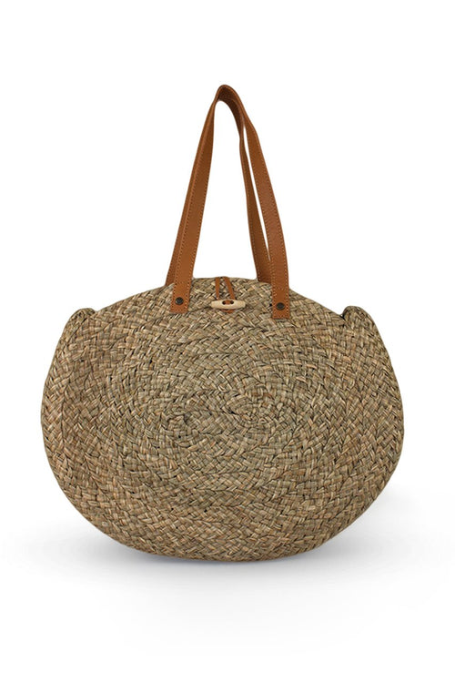 Straw Round Bag