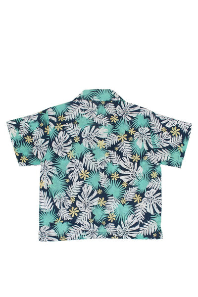 Bali Tropical Shirt S/S Blue - By The Sea Bali