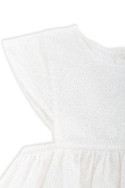 Linen Kids Dress White