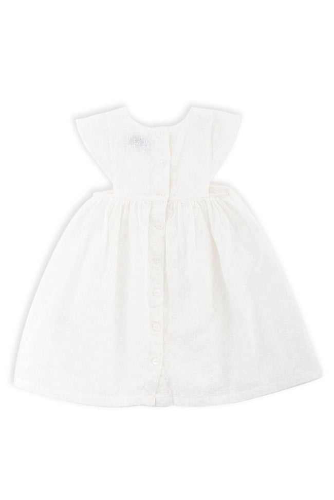 Linen Kids Dress White