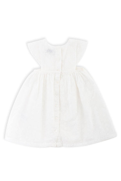 Linen Kids Dress White