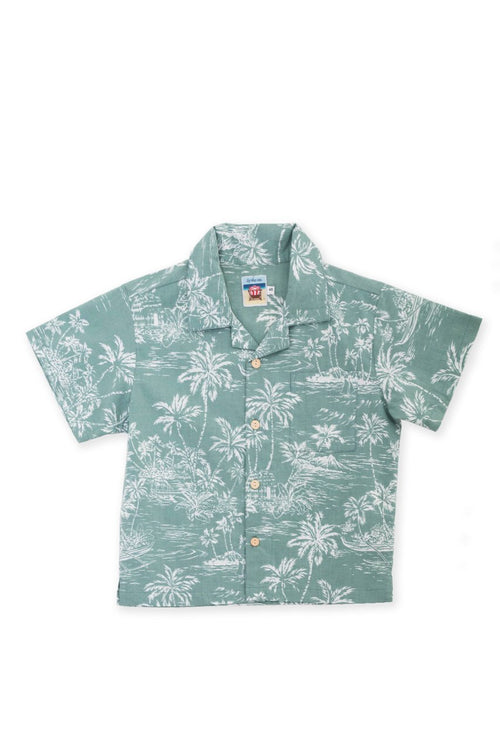 Bali Tropical Shirt S/S Green - By The Sea Bali