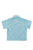 Bali Tropical Shirt S/S Blue Sailboat - By The Sea Bali
