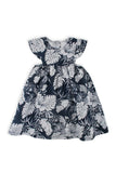 Linen Kids Dress Navy