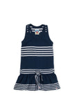 Girls sleeveless racer back mini dress Navy