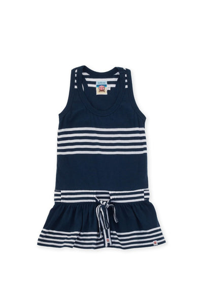 Girls sleeveless racer back mini dress Navy